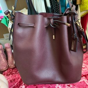 Merlot leather purse